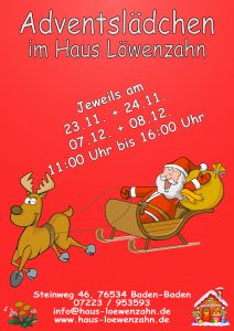 Adventslädchen: 23.11.+24.11.+7.12.+8.12.